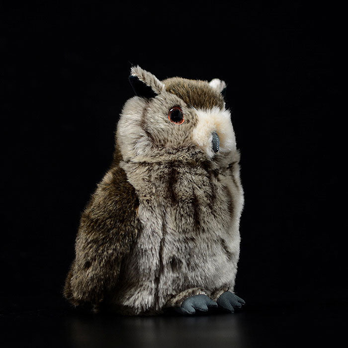 Simulated Tibetan carved owl doll cute owl doll simulated animal model plush toy gift