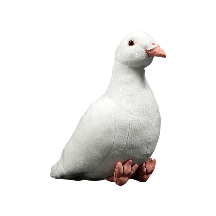 Cute white pigeon simulation rock pigeon doll super cute pigeon doll small carrier pigeon plush toy gift