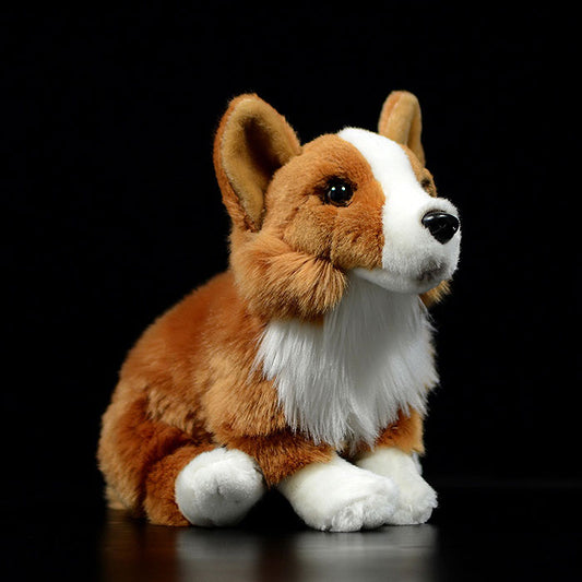 POPOTATO Squatting cocky dog imitation Welsh cocky dog doll super cute dog Doll Plush Toy Gift
