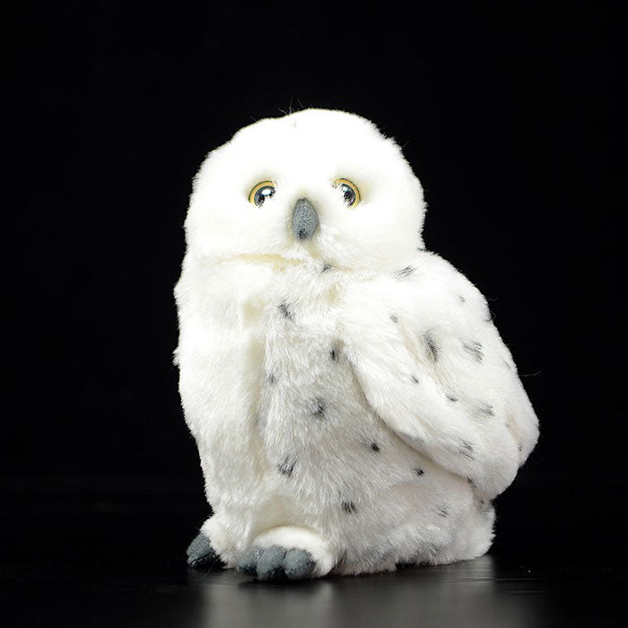 Simulated snow owl doll lovely White Owl doll simulated animal model plush toy gift
