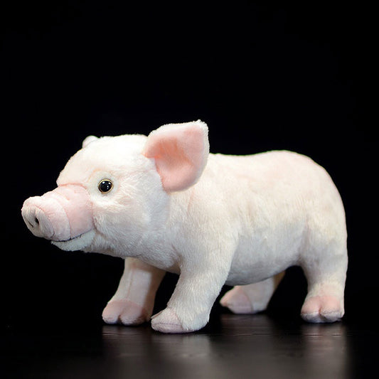 Simulated standing pink domestic pigs bears plush toy doll lovely doll animal model gift