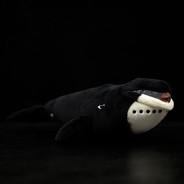 Cute bowhead whale doll Greenland right whale doll simulation animal plush toy model gift