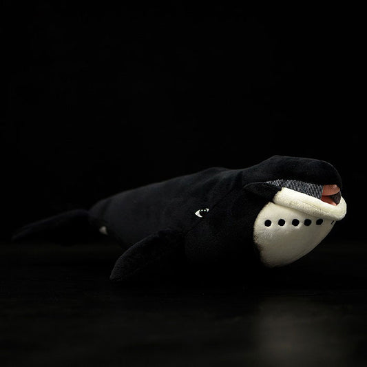Cute bowhead whale doll Greenland right whale doll simulation animal plush toy model gift