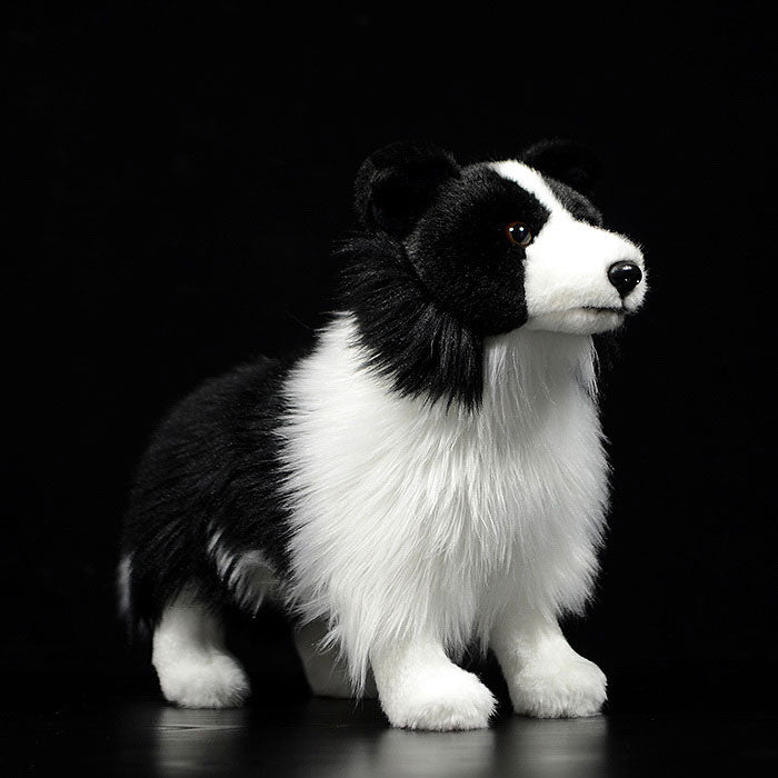 Simulation dog doll cute border collie doll simulation animal plush toy model gift
