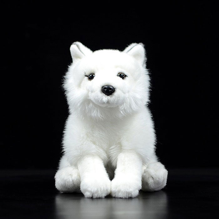 Simulation white fox doll arctic fox doll plush toy simulation animal model