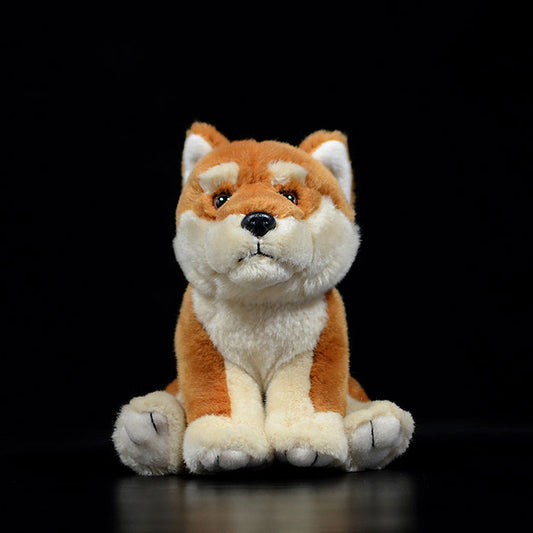 Tail list for export to Japan cute Shiba dog doll crouching posture dog doll simulation animal plush toy