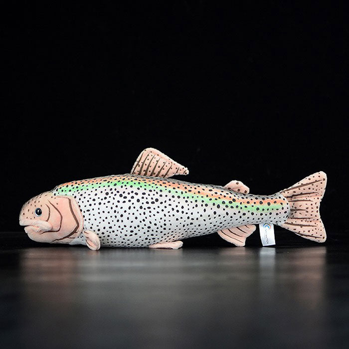Cute trout doll simulation rainbow trout plush toy simulation animal plush toy 42CM