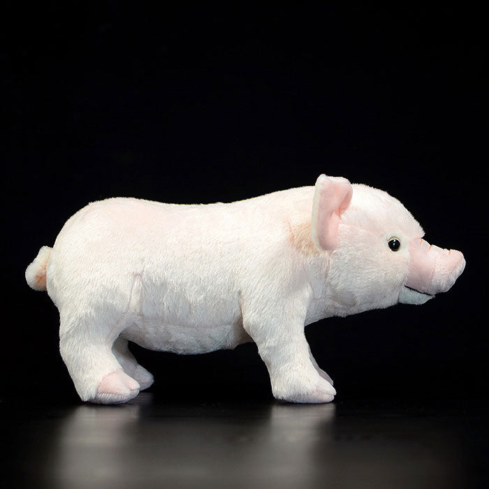 Simulated standing pink domestic pigs bears plush toy doll lovely doll animal model gift