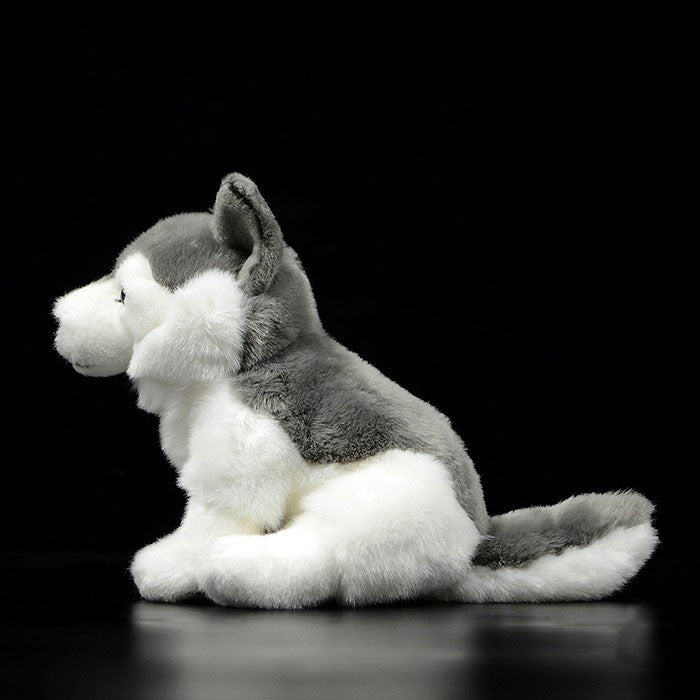 Foreign trade tail order exported to New Zealand squatting husky plush toys lovely dog doll simulation animals