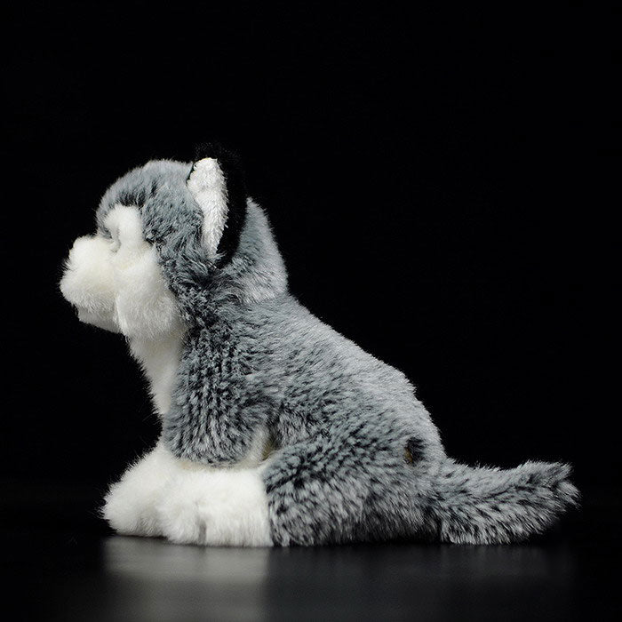 Tail sheet of foreign trade is exported to the United States squat husky dog doll simulation animal plush toy