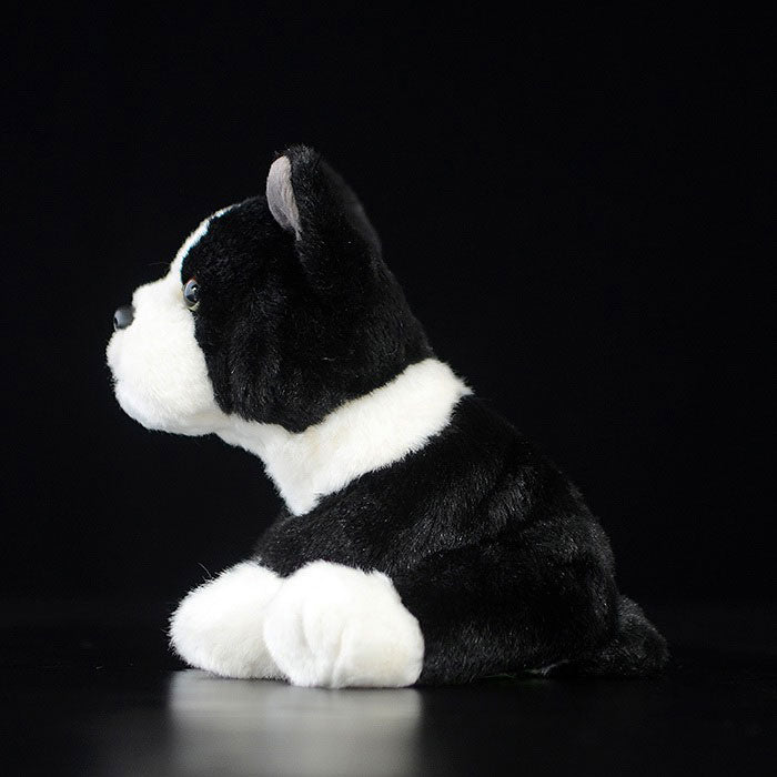 Tail list export New Zealand small black bulldog simulation dog simulation animal plush toys