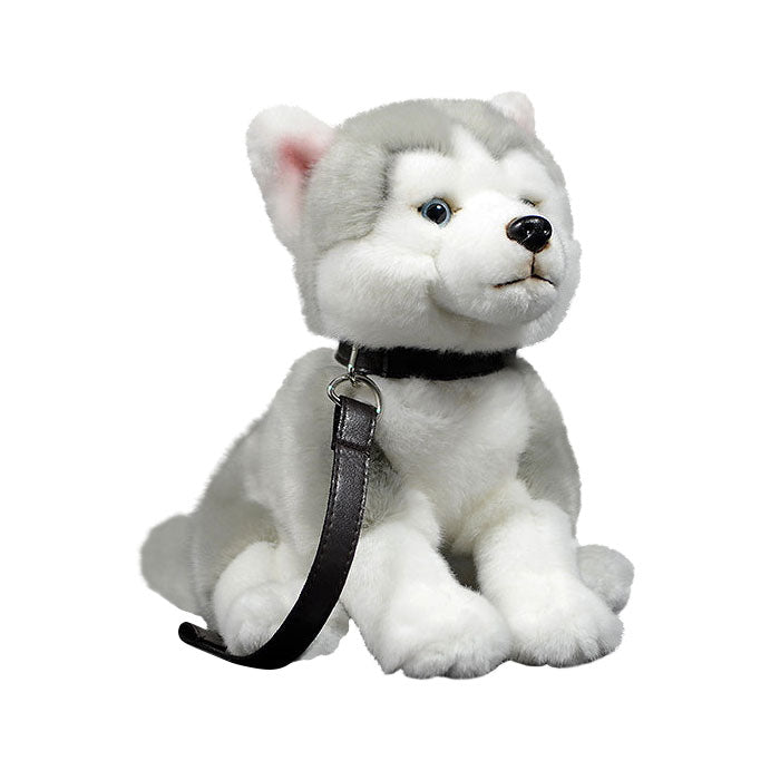 Cute dog doll simulation husky dog doll crouching posture dog plush toy simulation animal 28CM