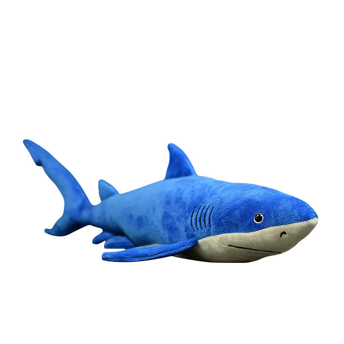 Cute blue shark doll simulation big blue shark doll simulation marine animal plush toy model gift