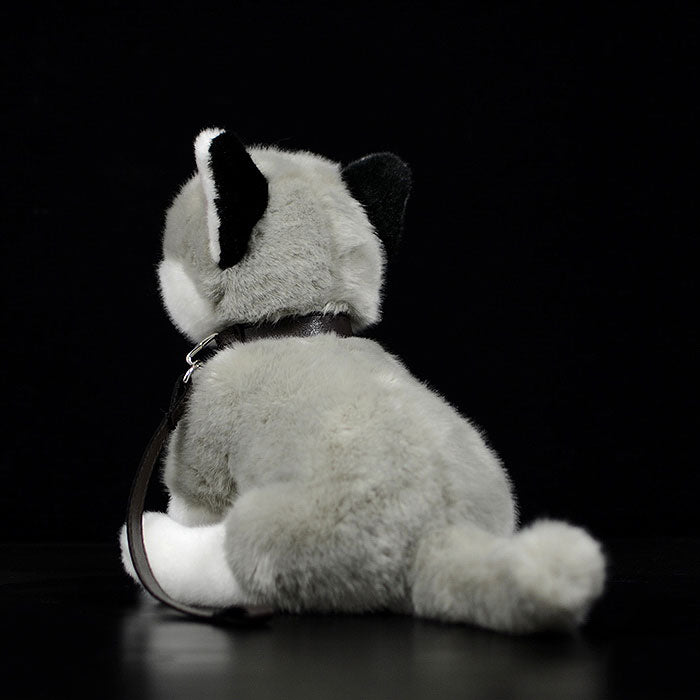 Cute dog doll simulation husky dog doll crouching posture dog plush toy simulation animal 28CM