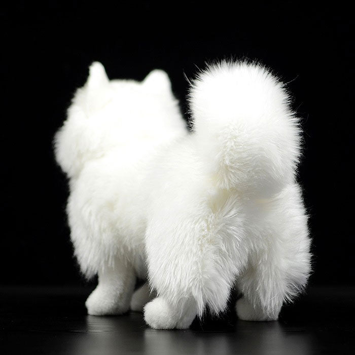 Simulation dog doll cute Samoyed doll simulation animal Samoyed dog plush toy model