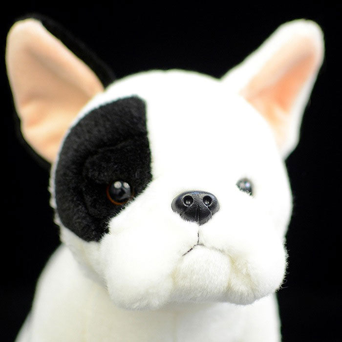 Cute dog doll simulates French Bulldog doll squatting dog plush toy 28cm