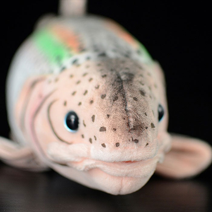 Cute trout doll simulation rainbow trout plush toy simulation animal plush toy 42CM