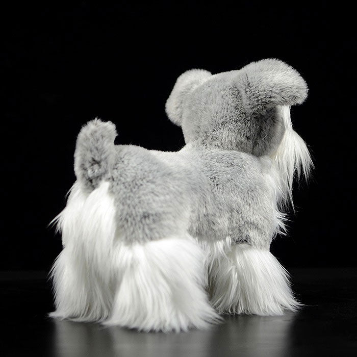 Simulation dog doll cute Czech terrier doll simulation animal mini schnauzer plush toy model