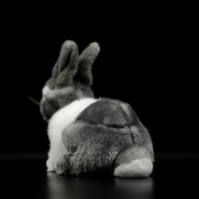 Gray lovely Dutch Rabbit plush toy doll simulation rabbit doll simulation animal model gift