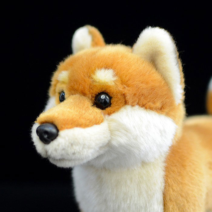 Cute dog doll simulation Japanese Chaigou doll standing dog plush toy simulation animal 28cm