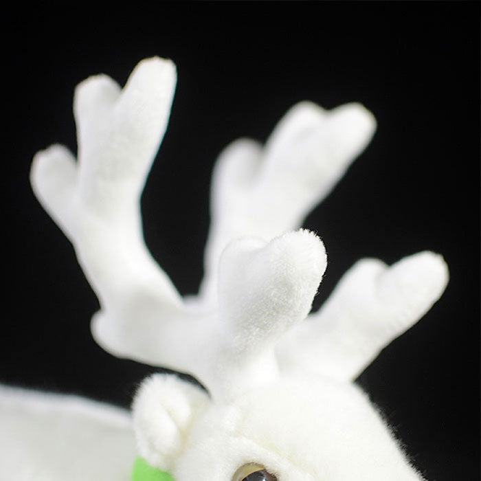SKIDPUMP Christmas White reindeer doll simulated white Reindeer Plush Toy simulated wild animal plush toy 24CM