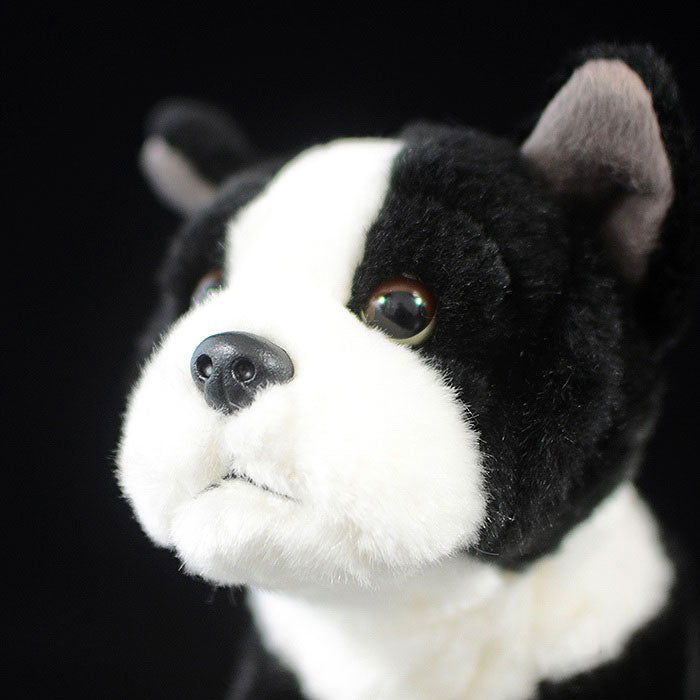 Tail list export New Zealand small black bulldog simulation dog simulation animal plush toys