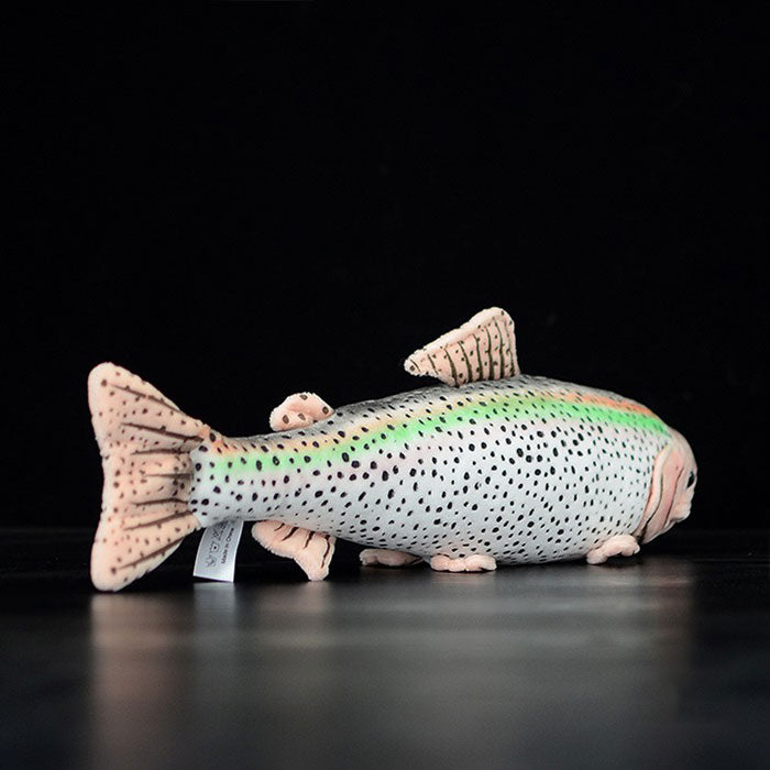 Cute trout doll simulation rainbow trout plush toy simulation animal plush toy 42CM