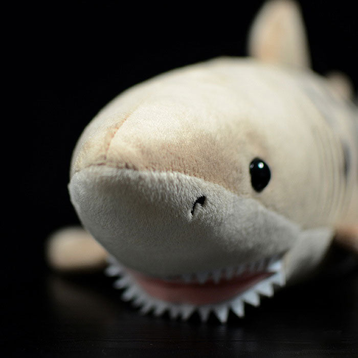 Cute tiger shark doll simulation sand tiger shark doll simulation animal plush toy model gift