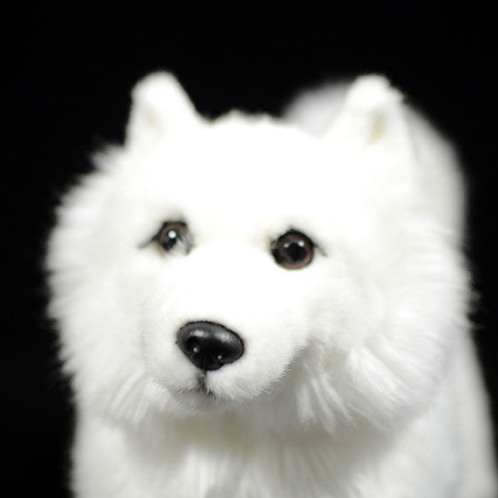 Simulation dog doll cute Samoyed doll simulation animal Samoyed dog plush toy model