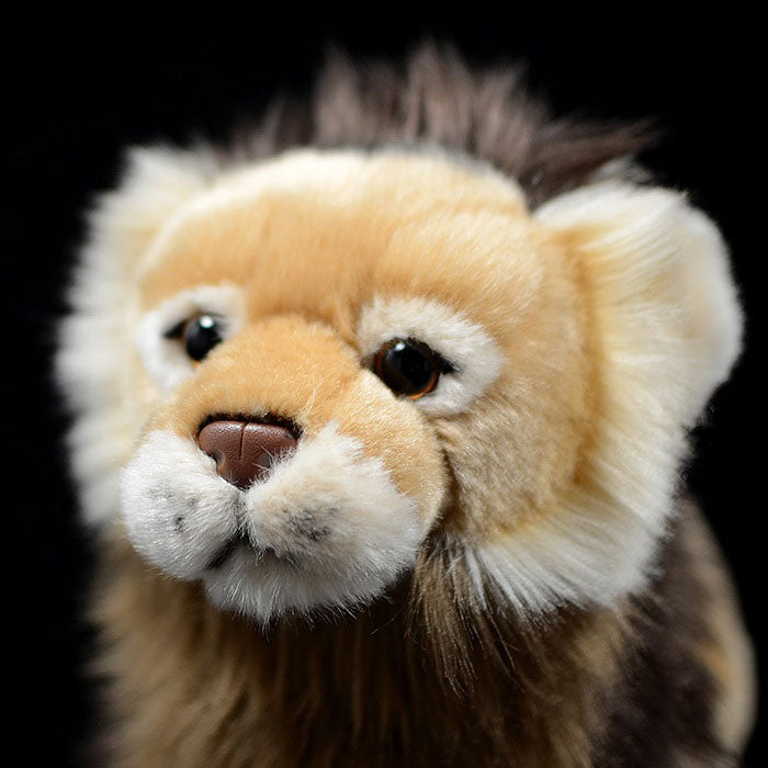 Simulated standing Lion Plush Toy Brown lion doll African male lion doll simulated animal model gift