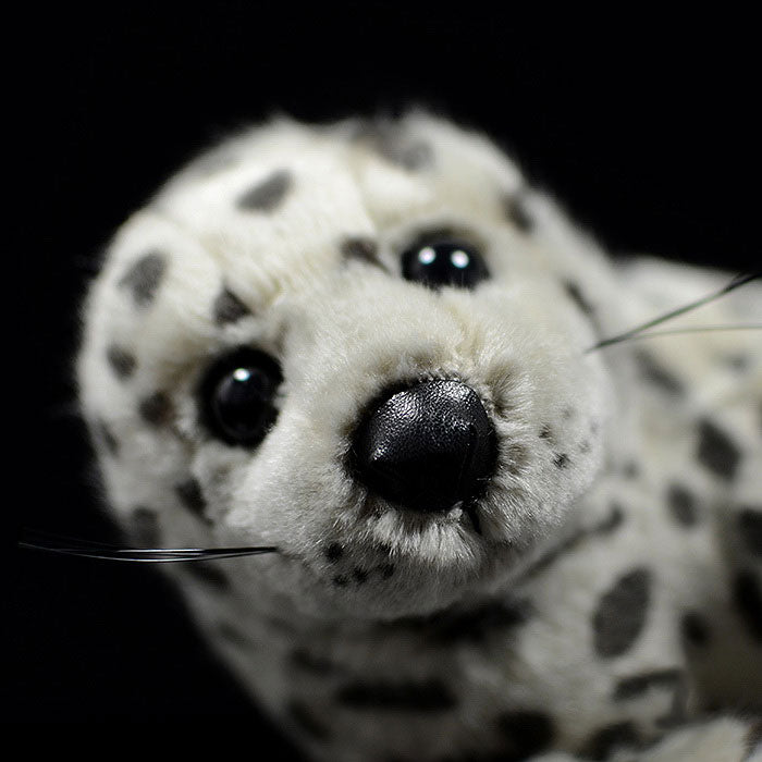 Cute spotted seal doll simulation big tooth seal doll simulation animal plush model toy gift