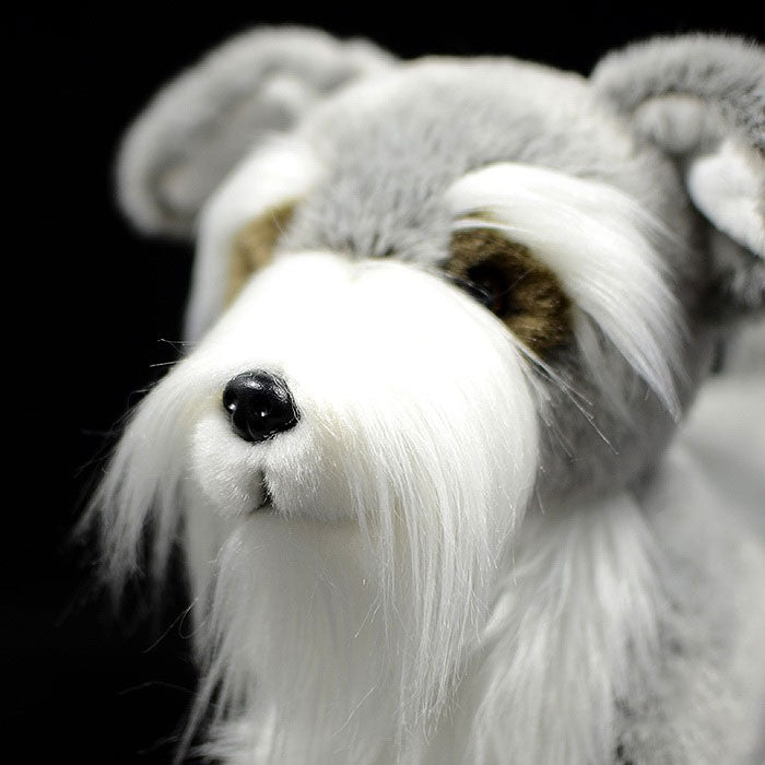 Simulation dog doll cute Czech terrier doll simulation animal mini schnauzer plush toy model