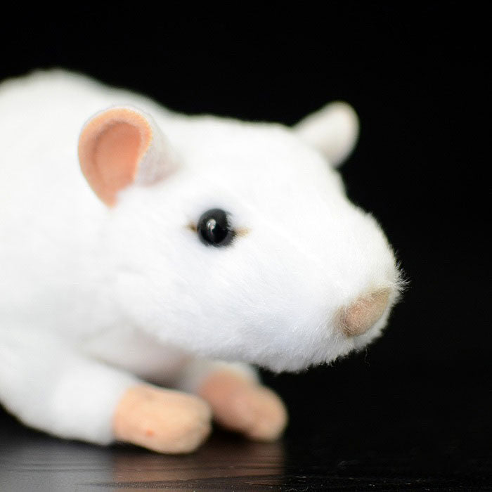 Super soft white mouse mouse plush toy mouse doll simulation animal plush toy 17CM