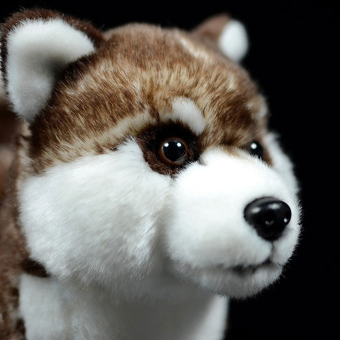 Cute brown husky dog doll simulation animal plush toy model gift