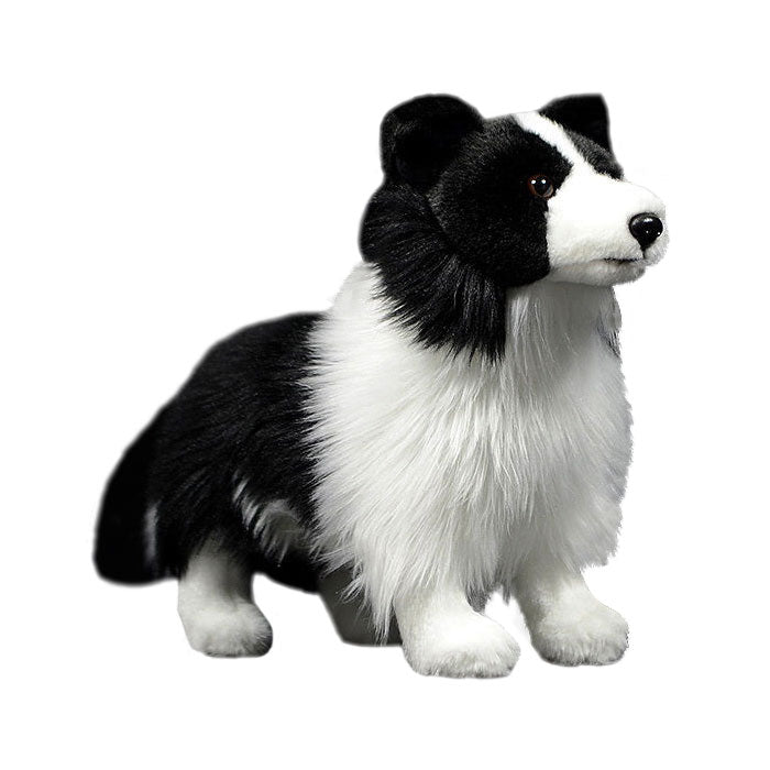 Simulation dog doll cute border collie doll simulation animal plush toy model gift