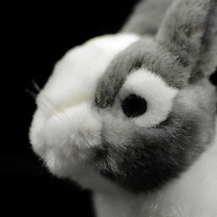 Gray lovely Dutch Rabbit plush toy doll simulation rabbit doll simulation animal model gift