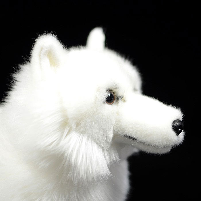Simulation dog doll cute Samoyed doll simulation animal Samoyed dog plush toy model