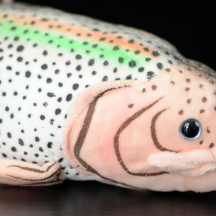 Cute trout doll simulation rainbow trout plush toy simulation animal plush toy 42CM