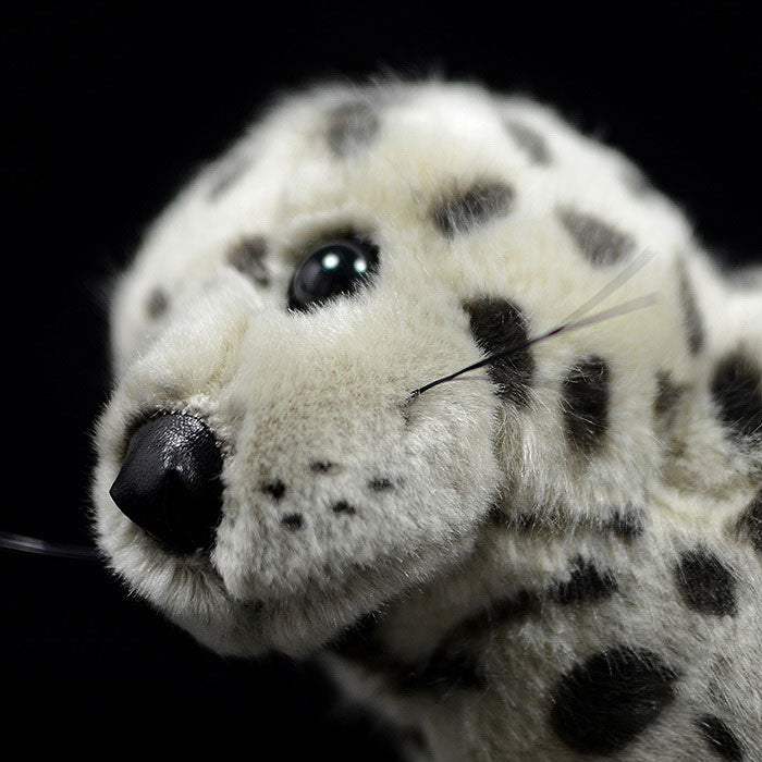 Cute spotted seal doll simulation big tooth seal doll simulation animal plush model toy gift