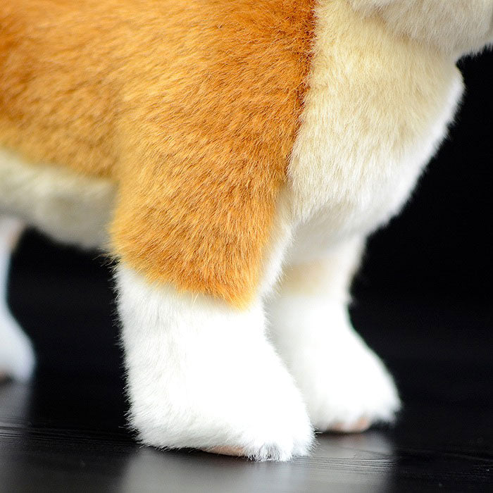 Cute dog doll simulation Japanese Chaigou doll standing dog plush toy simulation animal 28cm