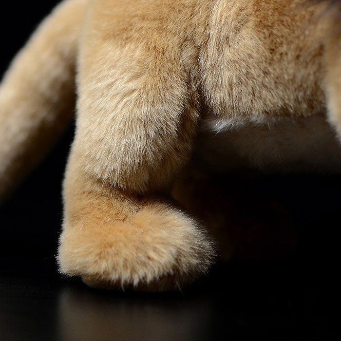 Simulated standing Lion Plush Toy Brown lion doll African male lion doll simulated animal model gift