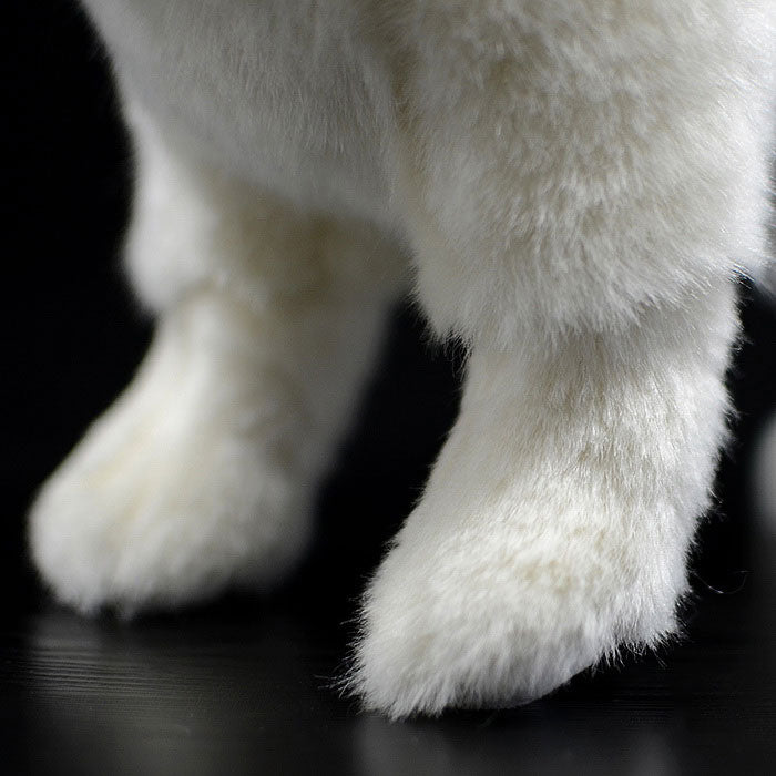 Cute dog doll simulation white Shiba dog doll standing posture dog plush toy simulation animal 28CM