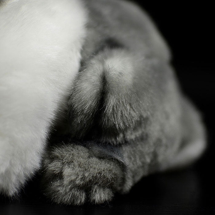 Gray lovely Dutch Rabbit plush toy doll simulation rabbit doll simulation animal model gift