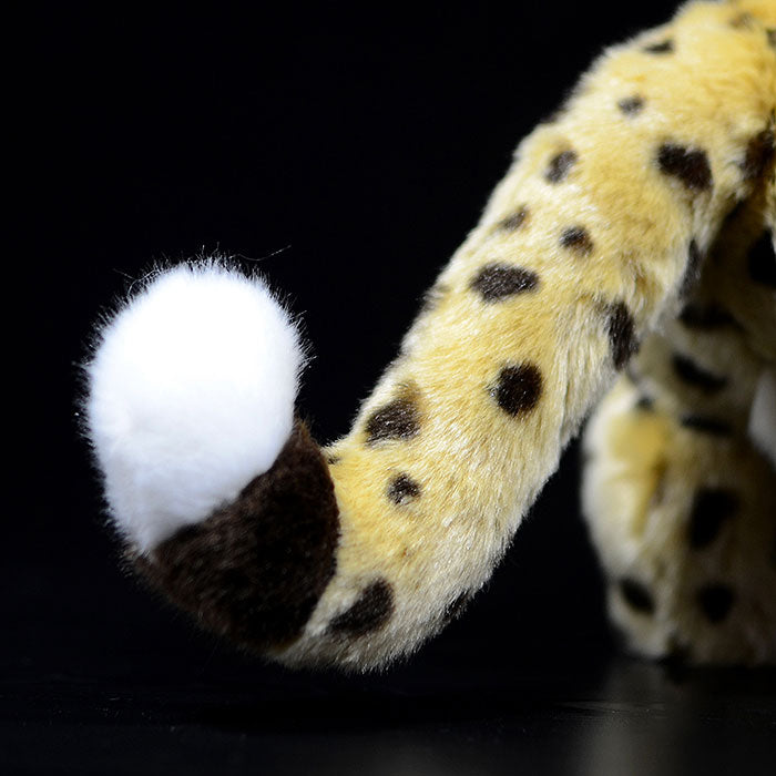 Simulated standing cheetah plush toy cheetah doll cute leopard doll simulated animal model gift