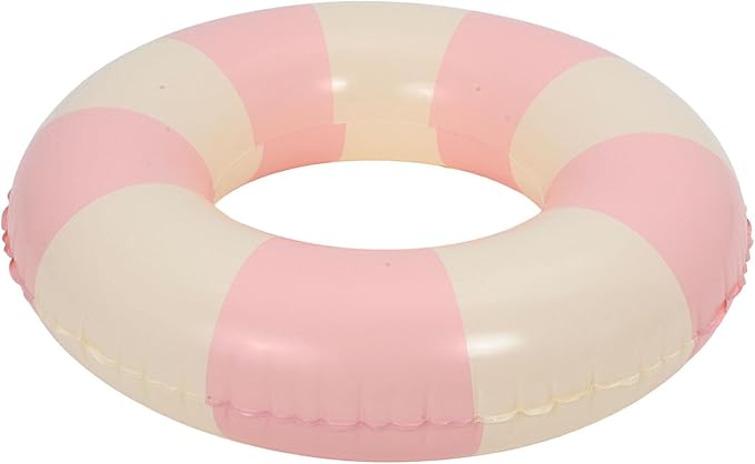 LULEZON Classic Striped Swim Ring Pool Floats Rings Inflatable Tube Toy