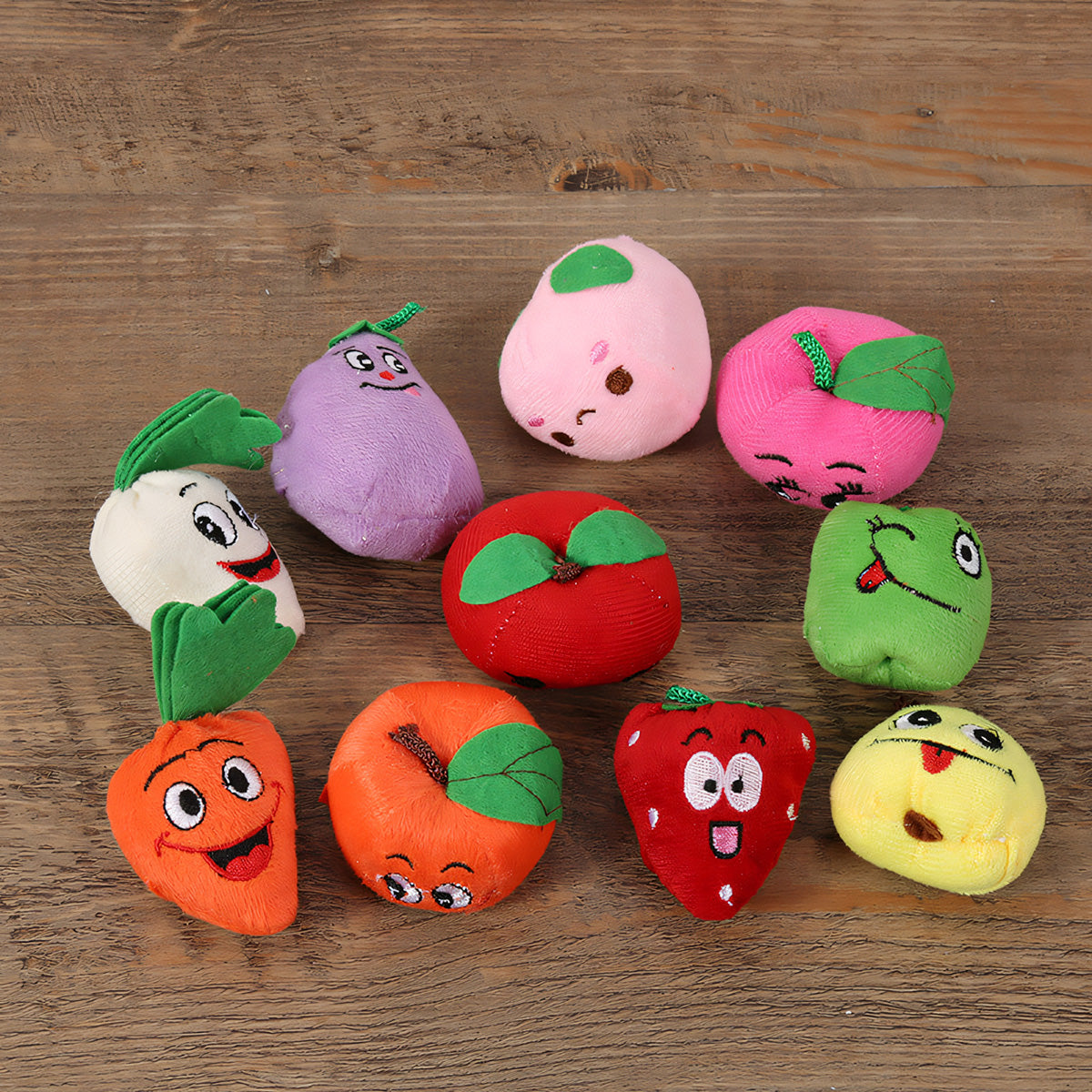 LULEZON 10 PCS Finger puppets Finger Toys Cute Fruit Finger Puppets Fun Toy for Kids