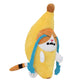 POPOTATO Funny Kawaii Crying Face Banana Cat Plush Toy Stuffed Animal 10 Inches