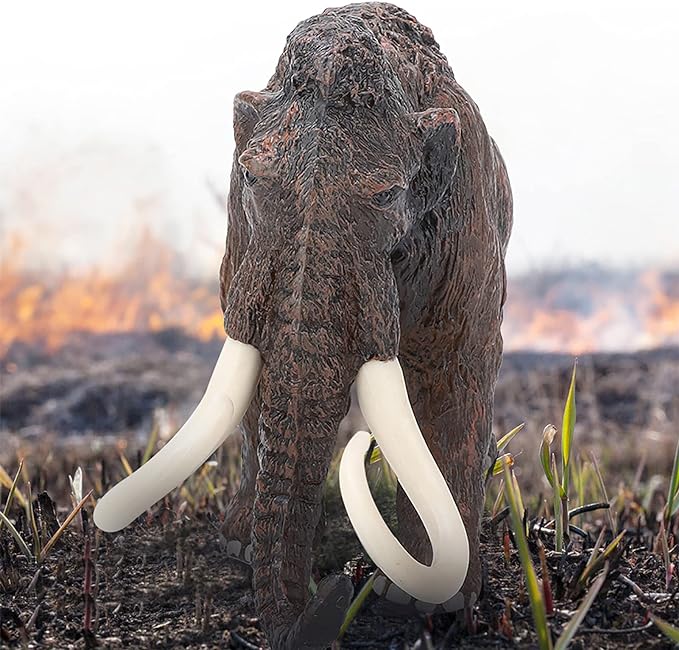 LULEZON Simulated  Asian Elephant Toy Figurine  Realistic African Jungle Animals Model