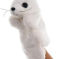 LULEZON Plush Seal Hand Stuffed puppets Ocean Animals Toys for Kids White