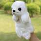 LULEZON Plush Seal Hand Stuffed puppets Ocean Animals Toys for Kids White